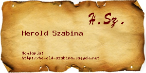 Herold Szabina névjegykártya