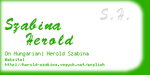 szabina herold business card
